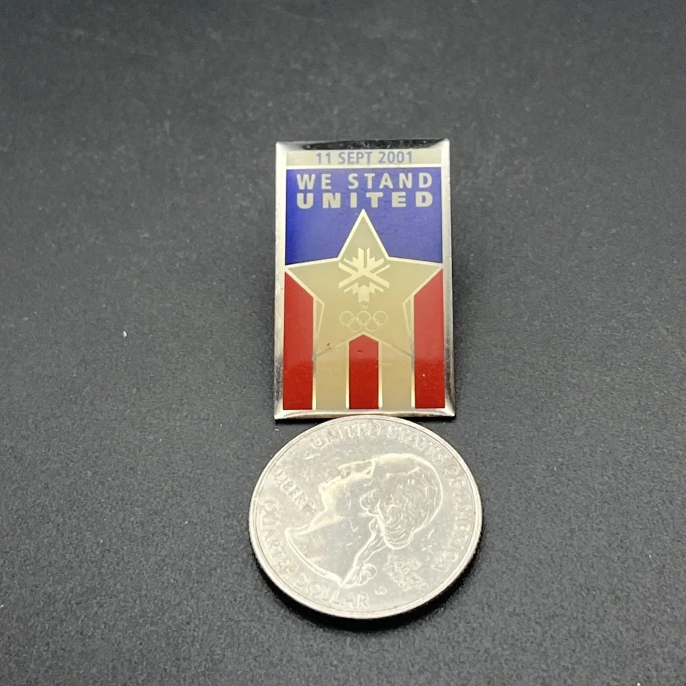 2002 Salt Lake City‎ Olympics 9/11 September 11th We Stand United Lapel Hat Pin